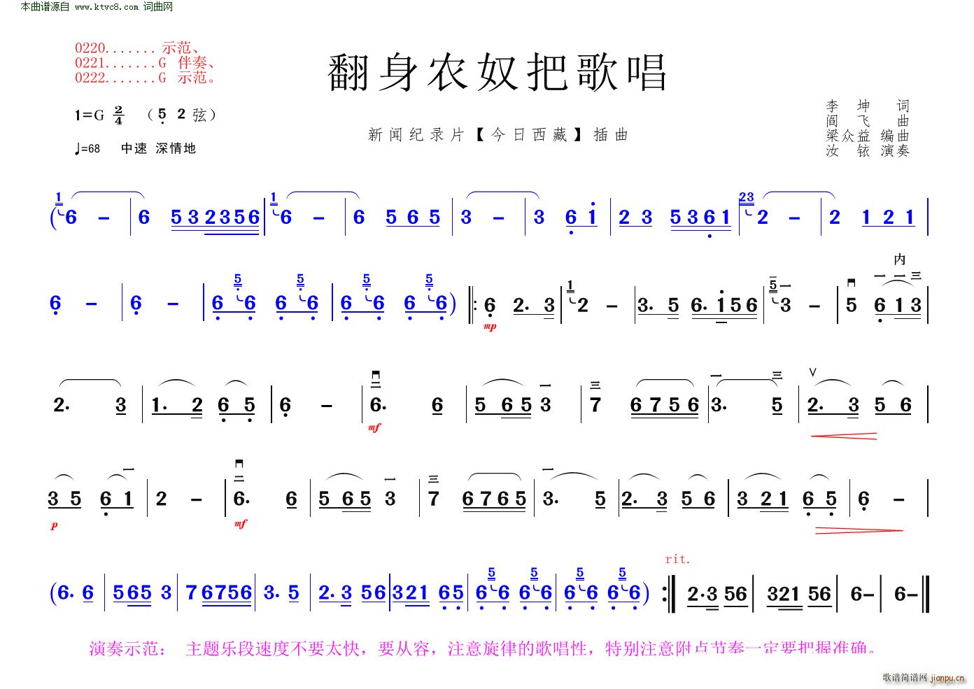 翻身农奴把歌唱(新闻纪录片《今日西藏》插曲)_汝铱1