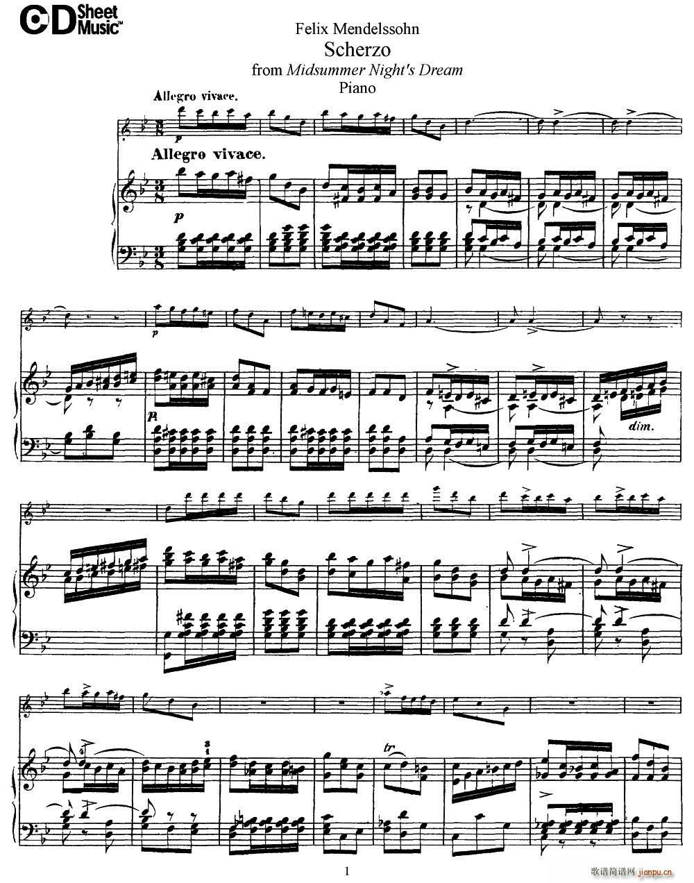 Scherzo（长笛 钢琴）1