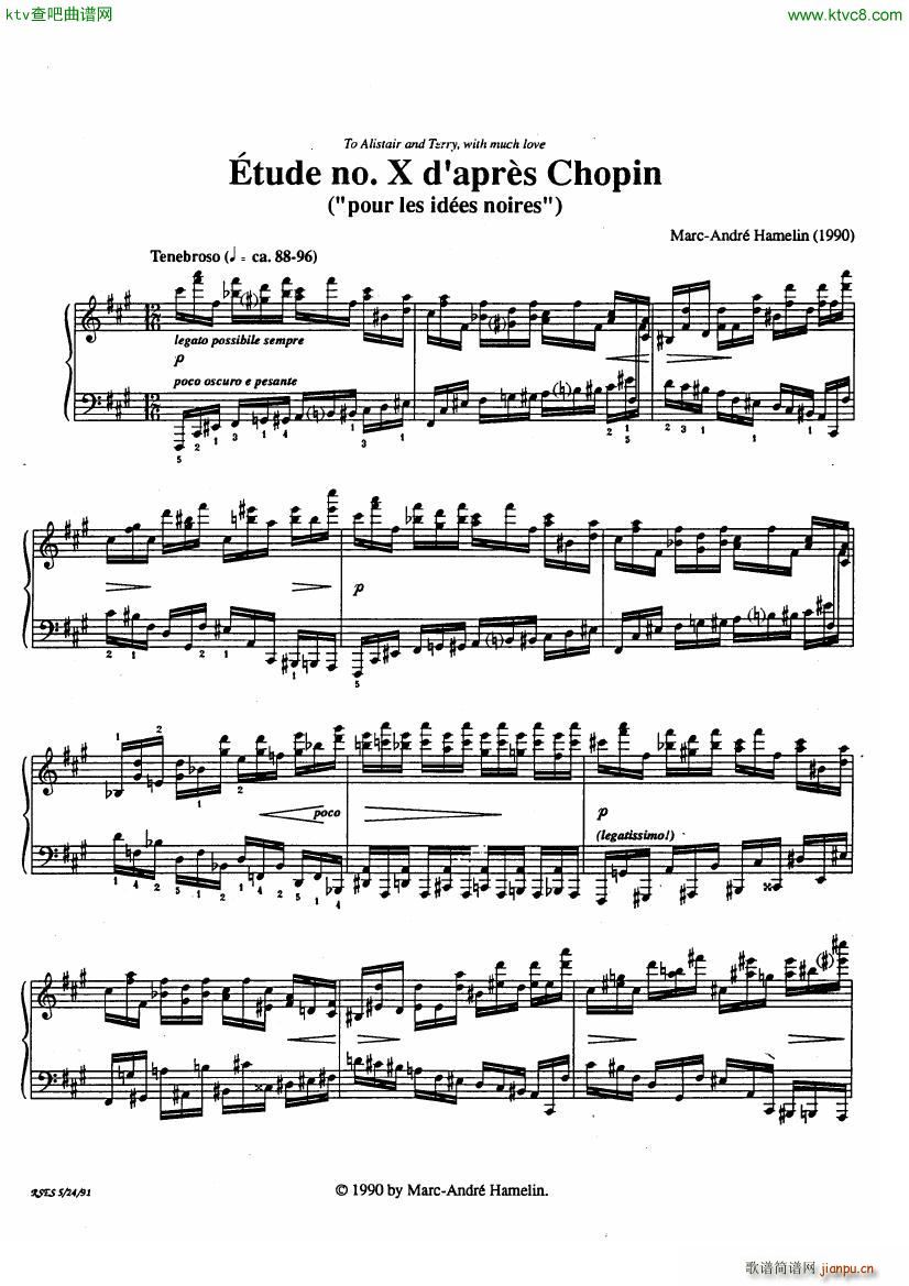 Etude No 10 D après Chopin1