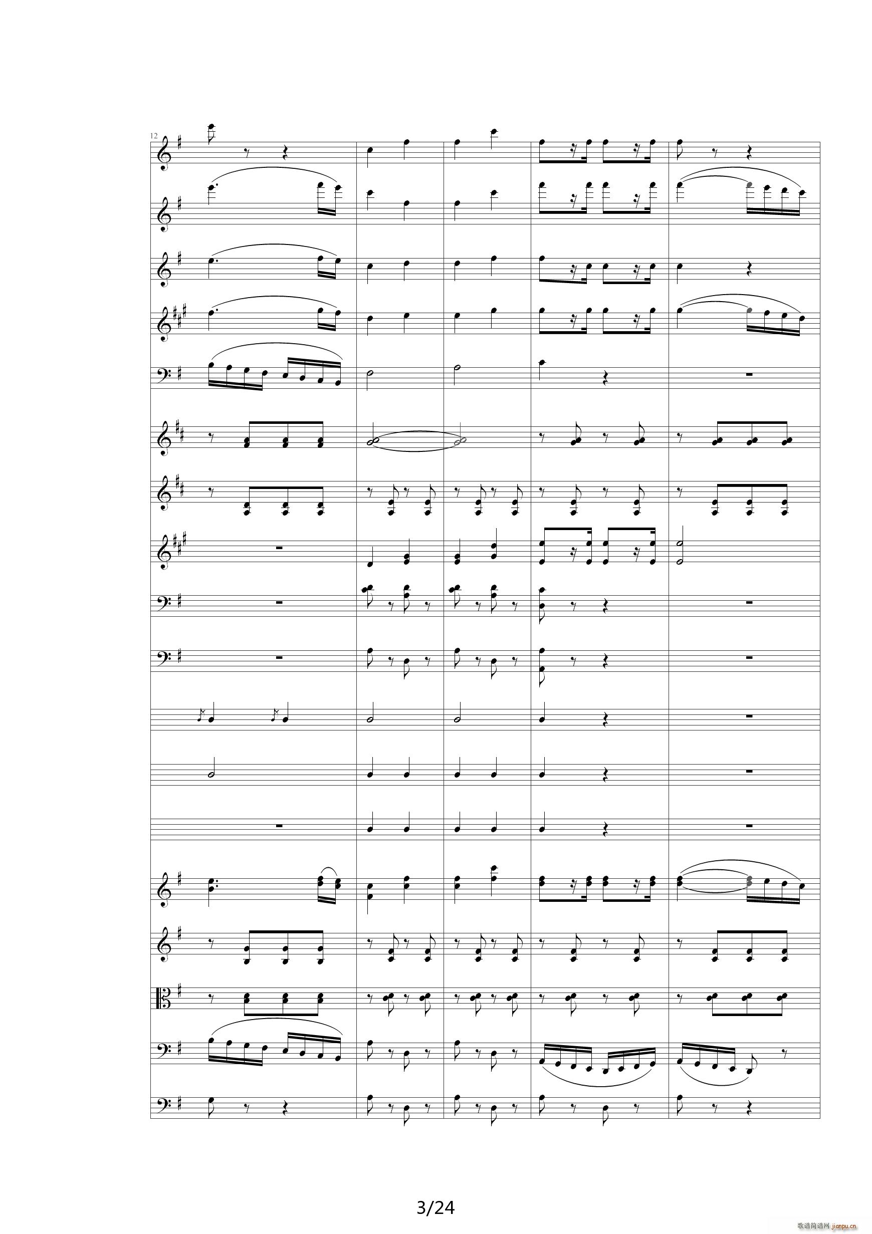 雷鸣电闪波尔卡(管弦乐总谱 分谱)(00雷鸣电闪波尔卡-Orchestra)3