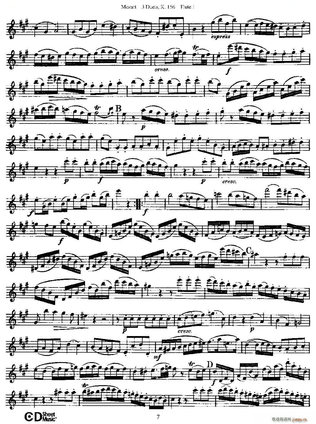 3 Duets K 156 之第一长笛（二重奏三首 K156号） 铜管7
