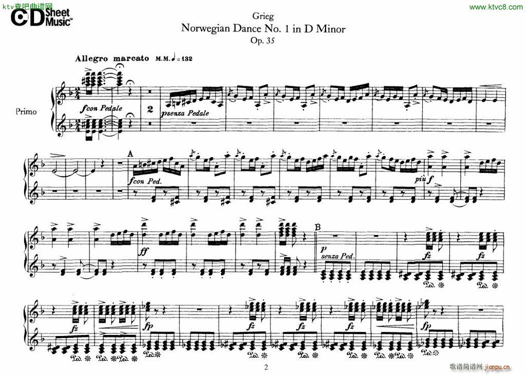 Grieg Norwegian Dance Op 35 1 4 Duet2