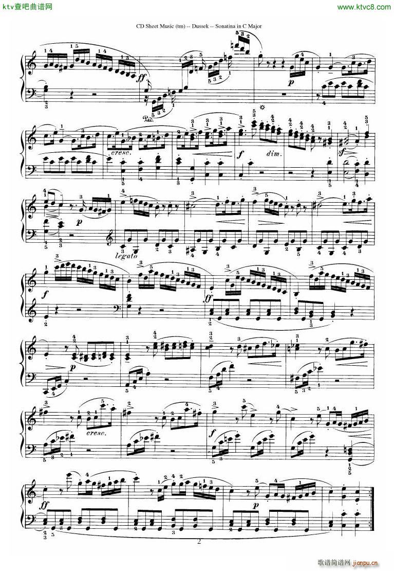 Dussek Sonatina in G Major27