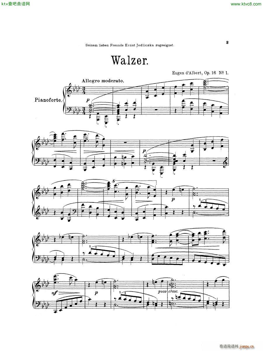 D Albert op 16 no 1 2 Waltz and Scherzo4