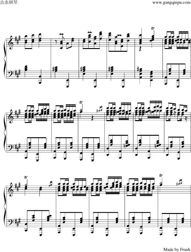卡门序曲- 难度版-钢琴谱(钢琴曲)-比才-Bizet7