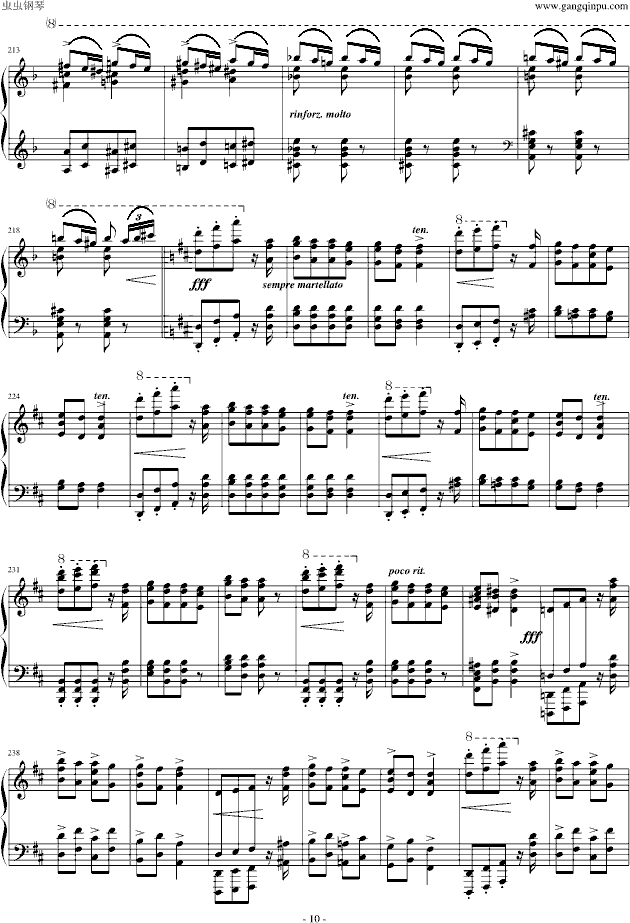 李斯特《匈牙利狂想曲第7号》 一首欢快活泼的舞曲-钢琴谱(钢琴曲)-李斯特10