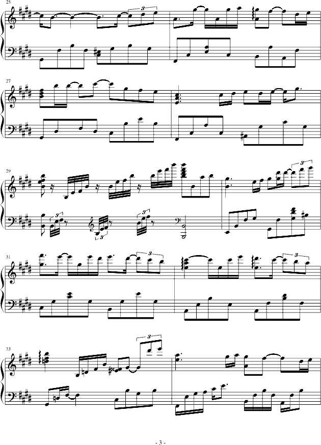 ��、宛如童话（钢琴版）-钢琴谱(钢琴曲)-陈干3