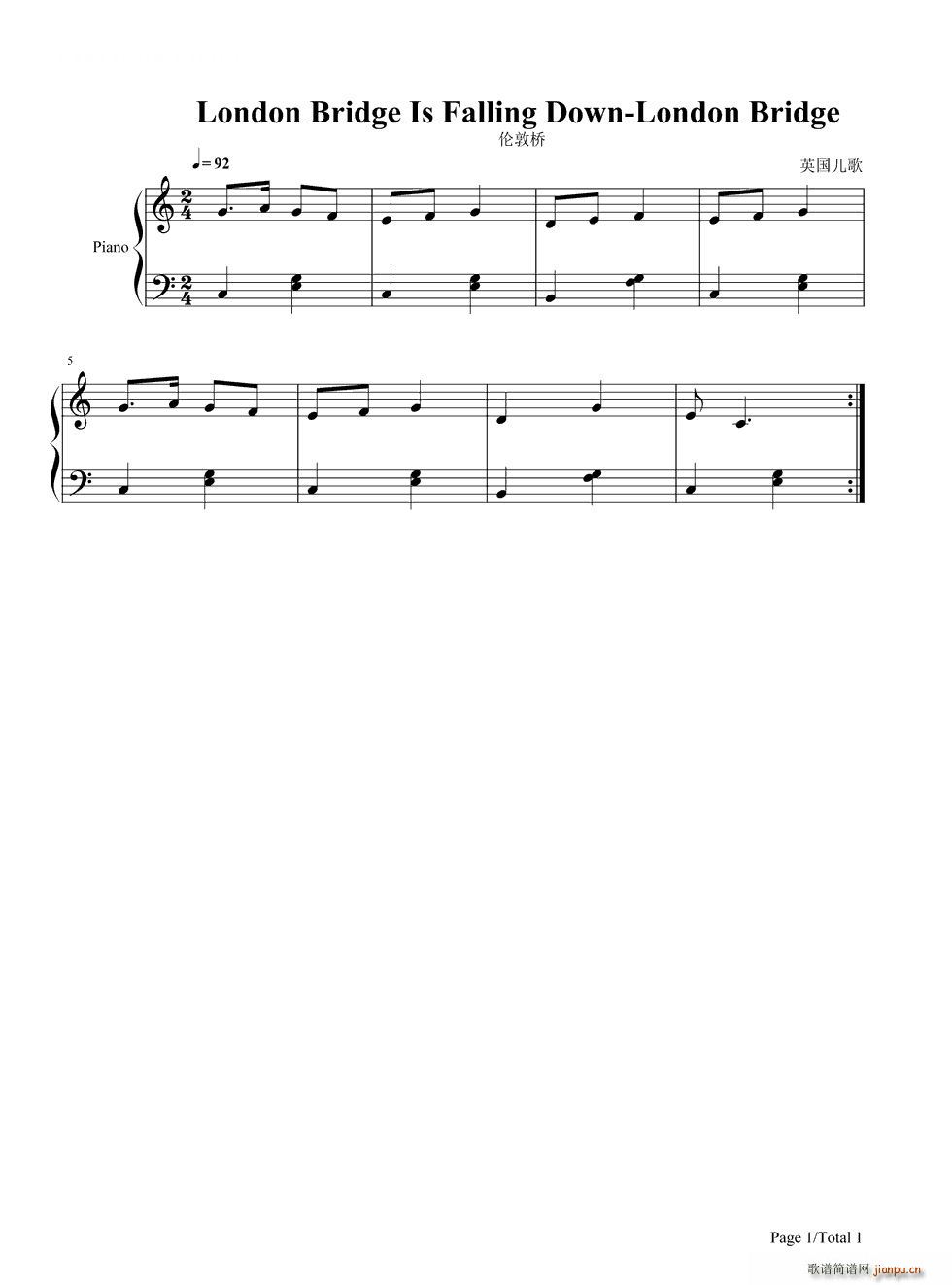 伦敦桥要倒了-伦敦桥-London Bridge Is Falling Down1