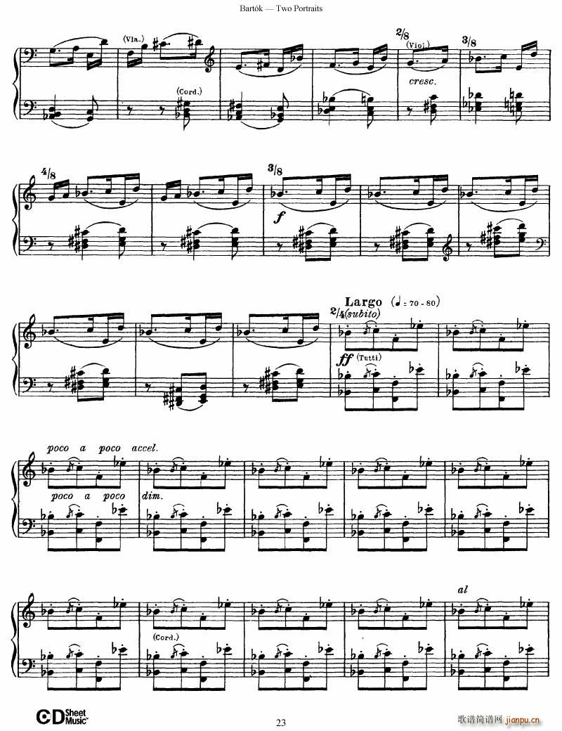 Bartok SZ 37 Two Portraits op 523