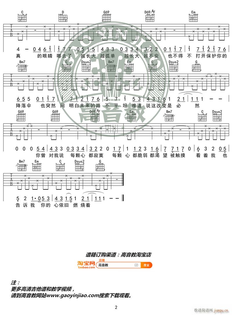 《越长大越孤单》 G调入门版 编配 猴哥吉他教学_牛奶咖啡2