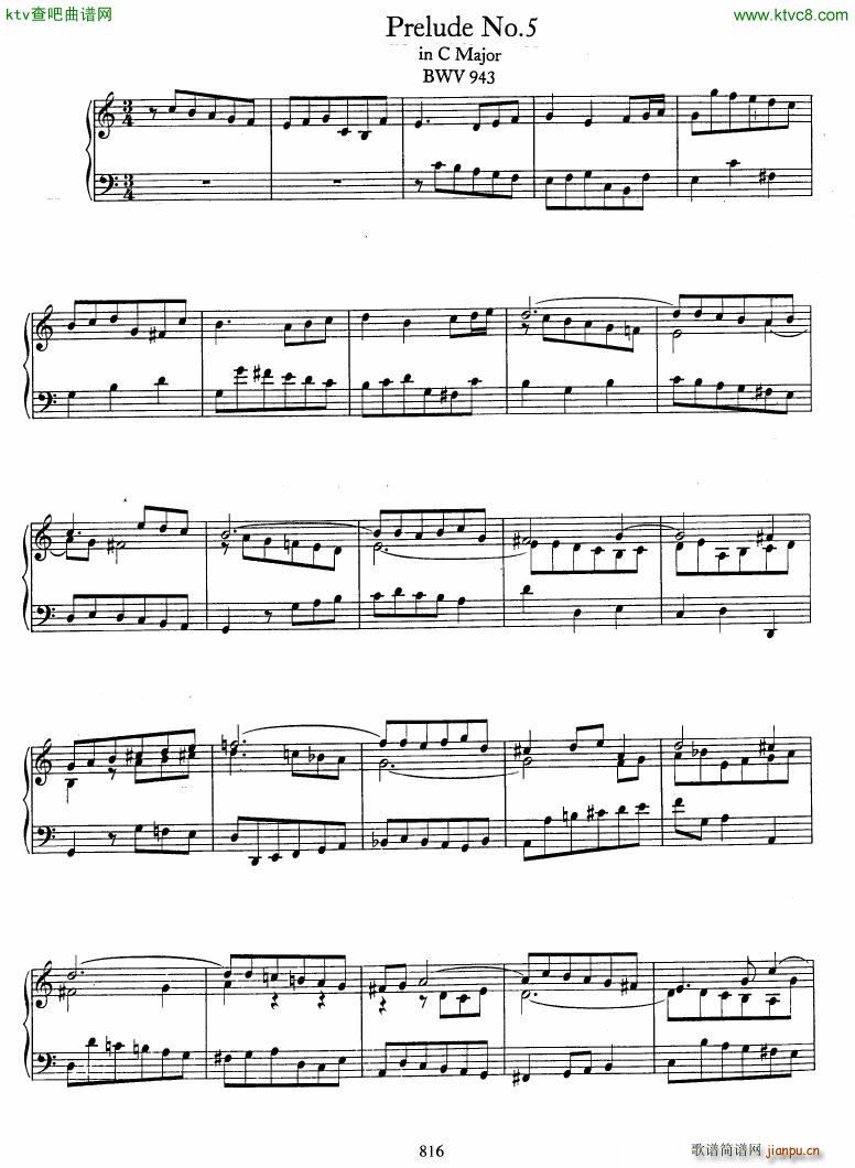 Bach JS BWV 939 943 5 Preludes5