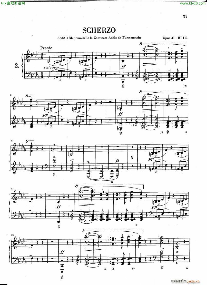 Chopin Scherzo B flat minor Henle1