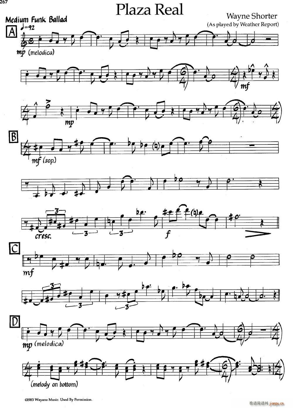 Plaza Real(爵士钢琴曲)1