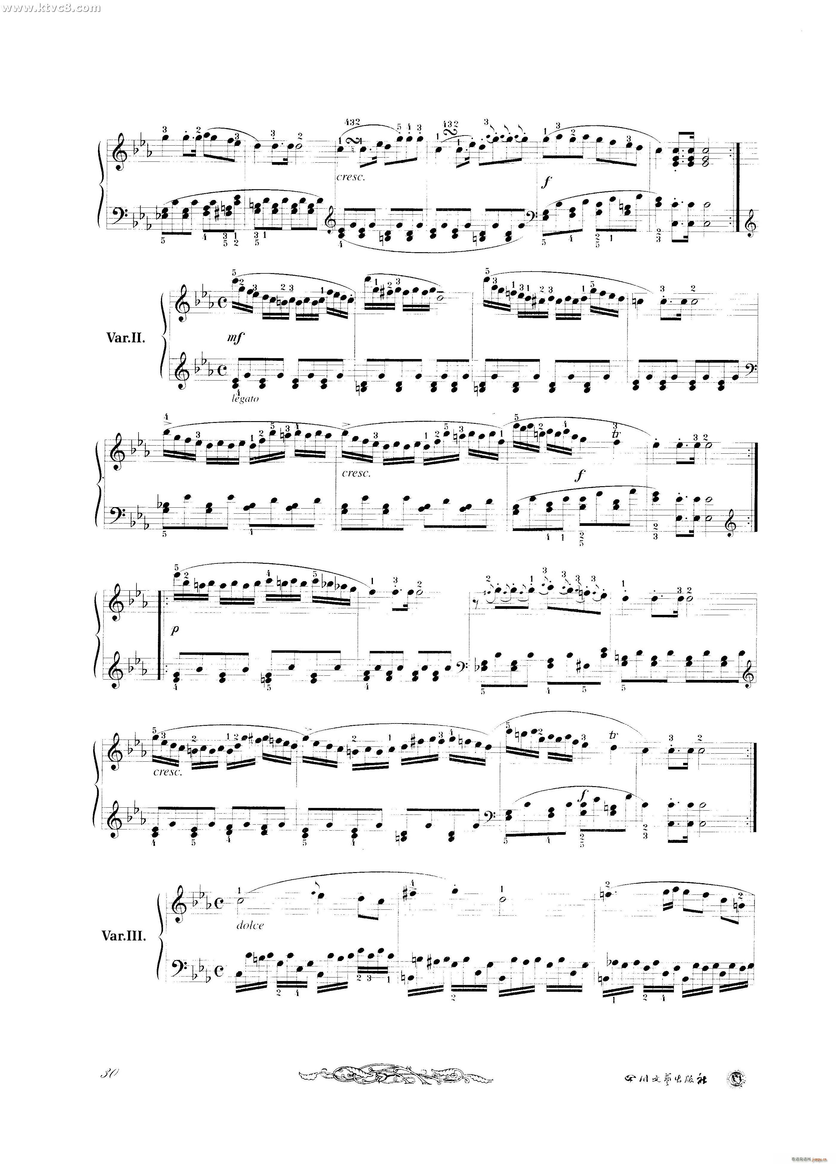 贝多芬钢琴变奏曲集七1