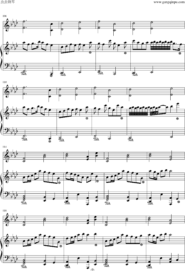 海猫鸣泣之时BGM串烧-钢琴谱(钢琴曲)-动漫影视9