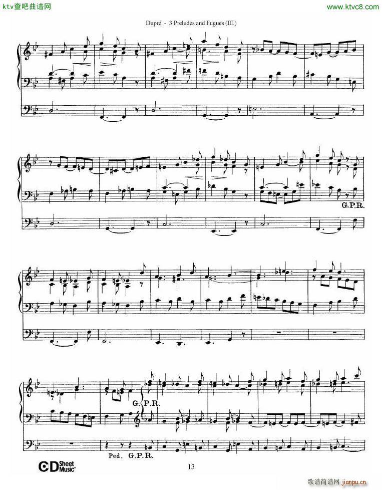 Dupré Prelude Fugue in G minor Op 7 No 313