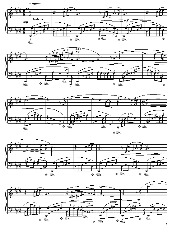 落叶的梦第二首-钢琴谱(钢琴曲)-苗波7