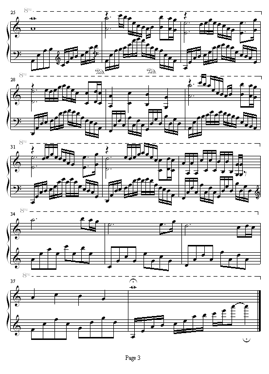 宁次之死-钢琴谱(钢琴曲)-火影忍者3