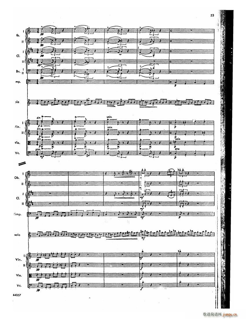 Barber op 14 Violin Concerto Score 二12