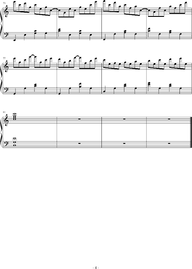 C大调练习曲-钢琴谱(钢琴曲)-每一天4