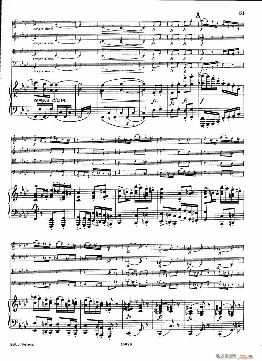 Brahms op 34 Piano Quintet f minor score 二9