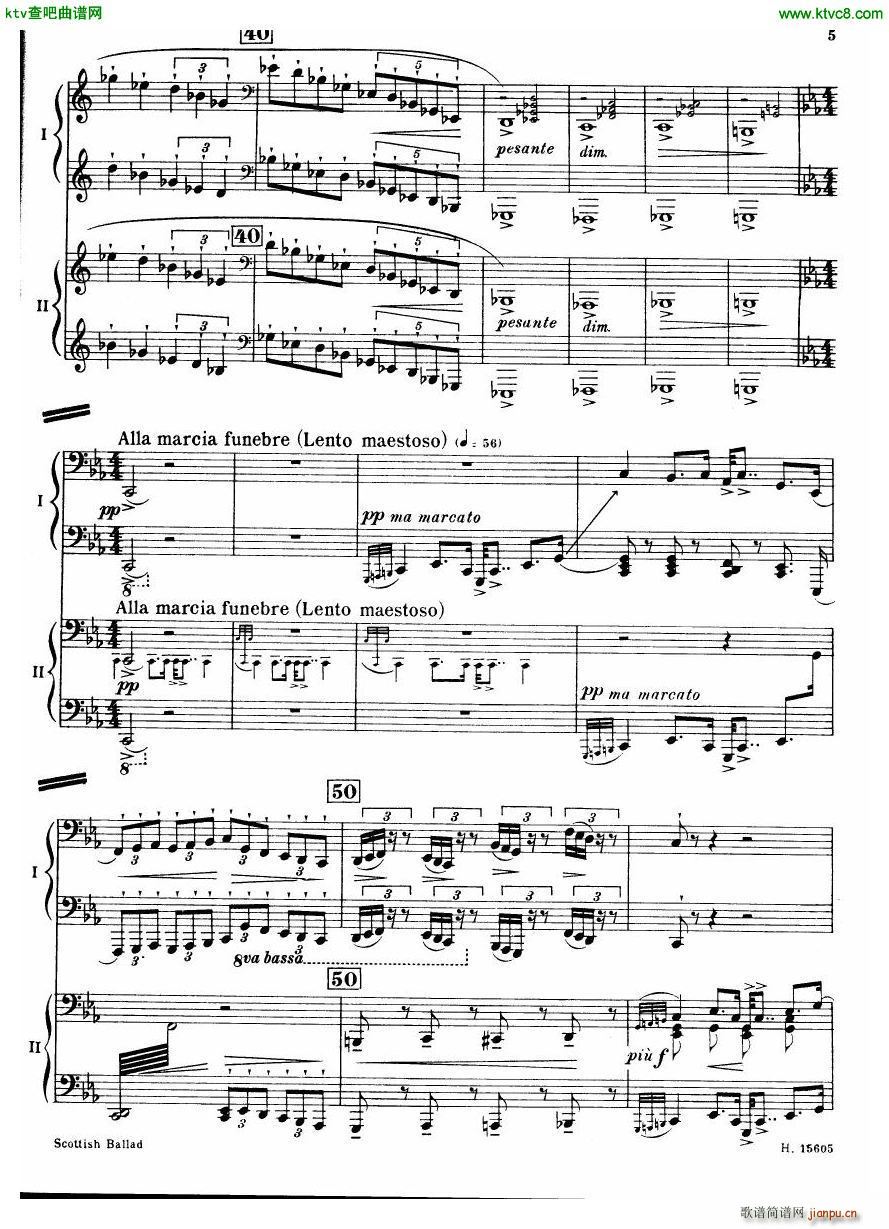 Britten Scottish Ballad op 26 arr for 2 pianos6