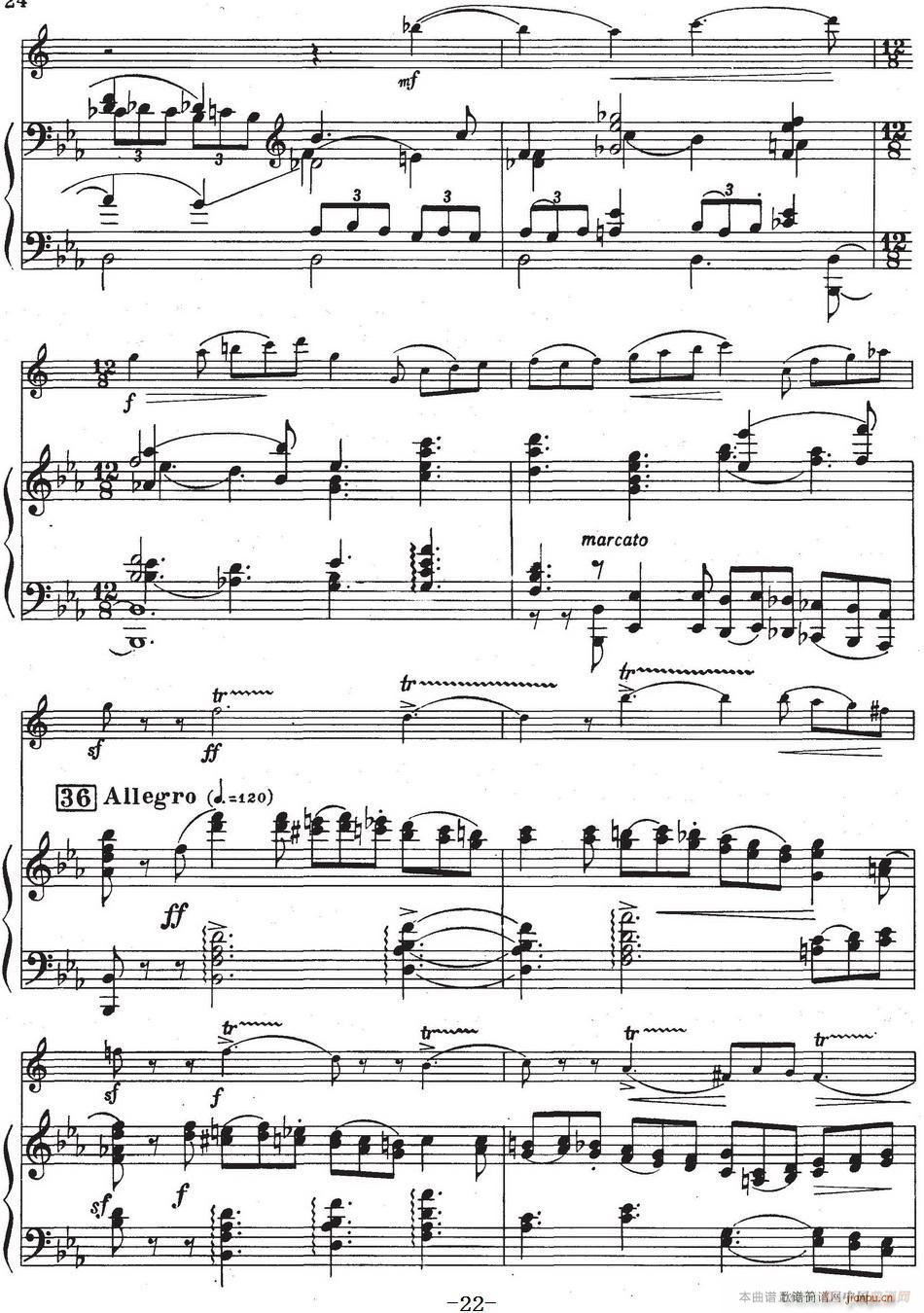 Glazunov Op 109（格拉组诺夫协奏曲Op 109）（萨克斯 钢琴伴奏）22