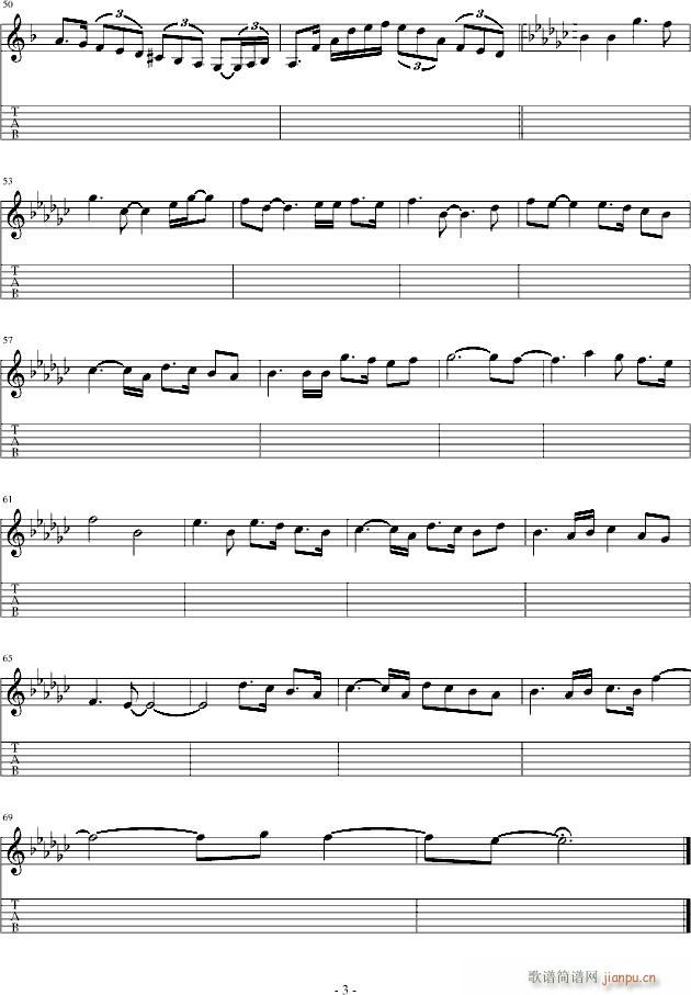 Si Tu Me Amas 主旋律（Guitar）_IL DIVO3