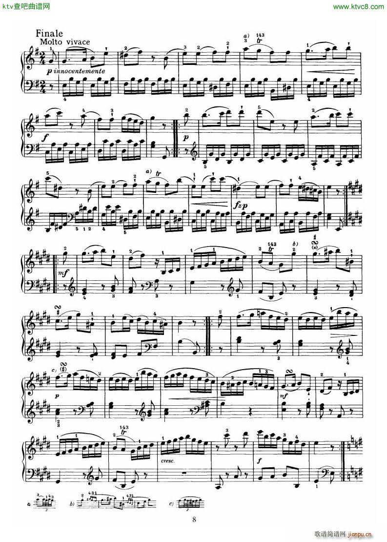 Haydn Piano Sonata No 34 In E8