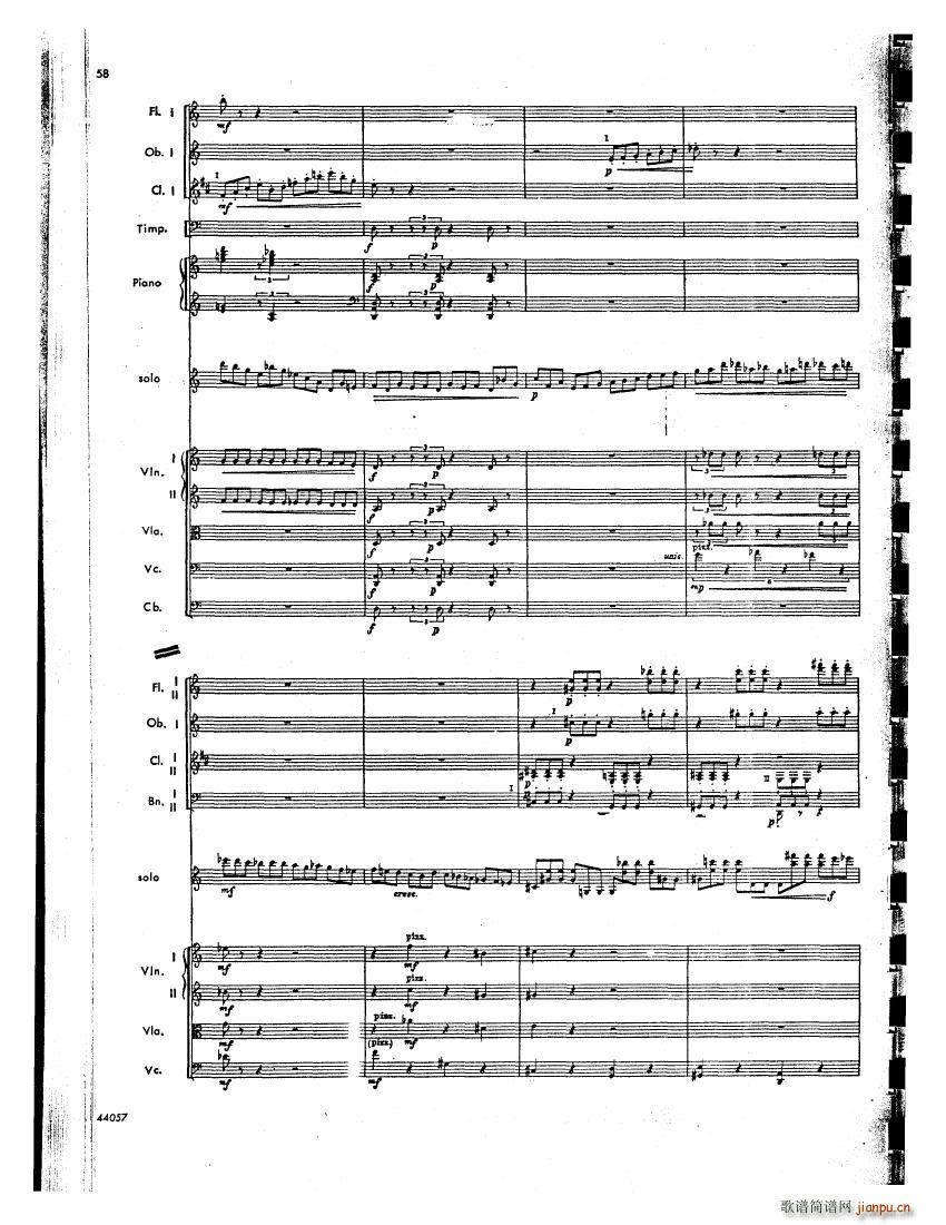 Barber op 14 Violin Concerto Score 二17