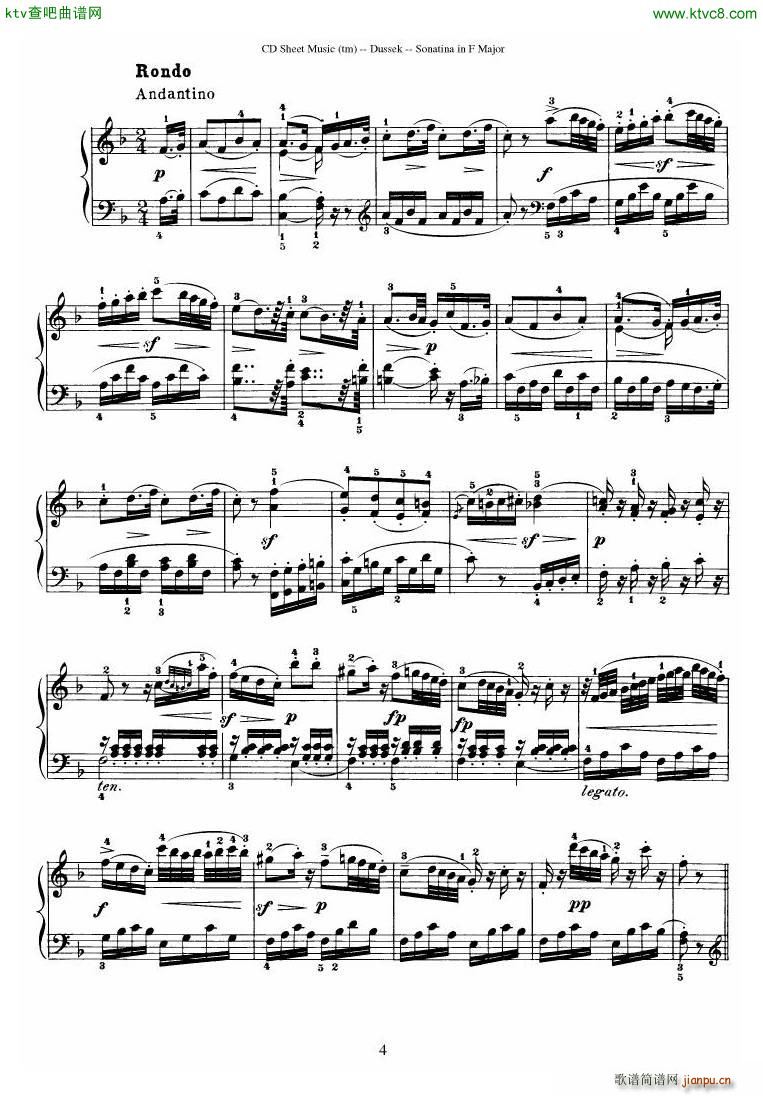 Dussek Sonatina in G Major15