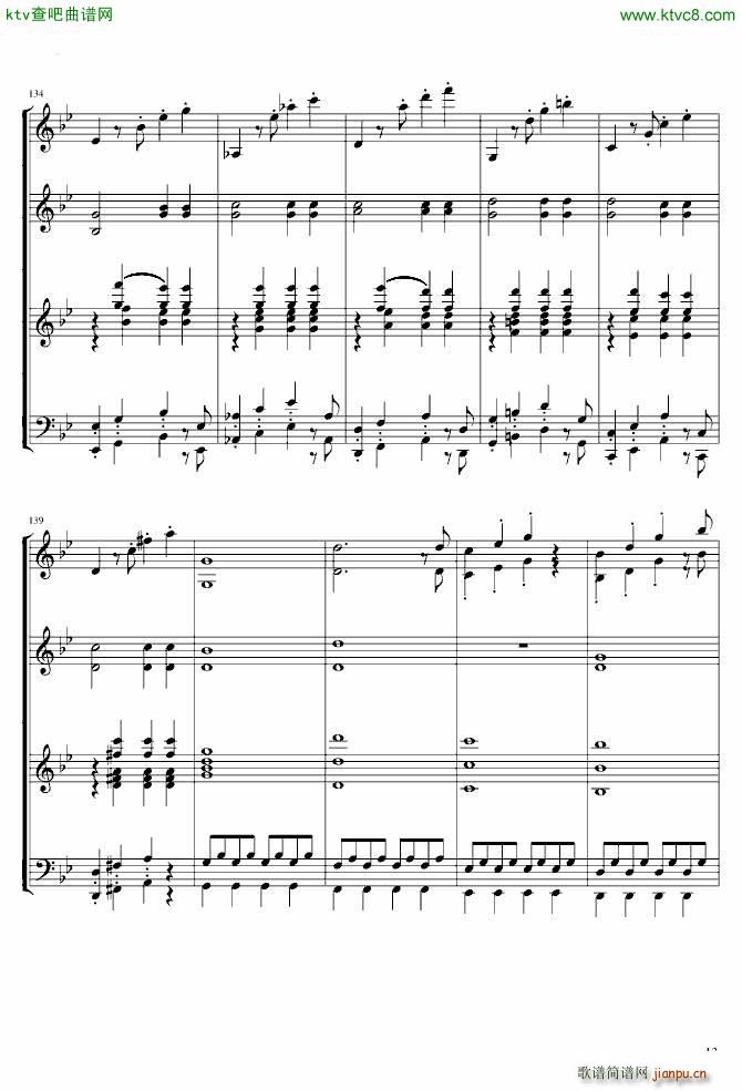 莫扎特g小调第40交响曲第一乐章 电子琴_莫扎特13