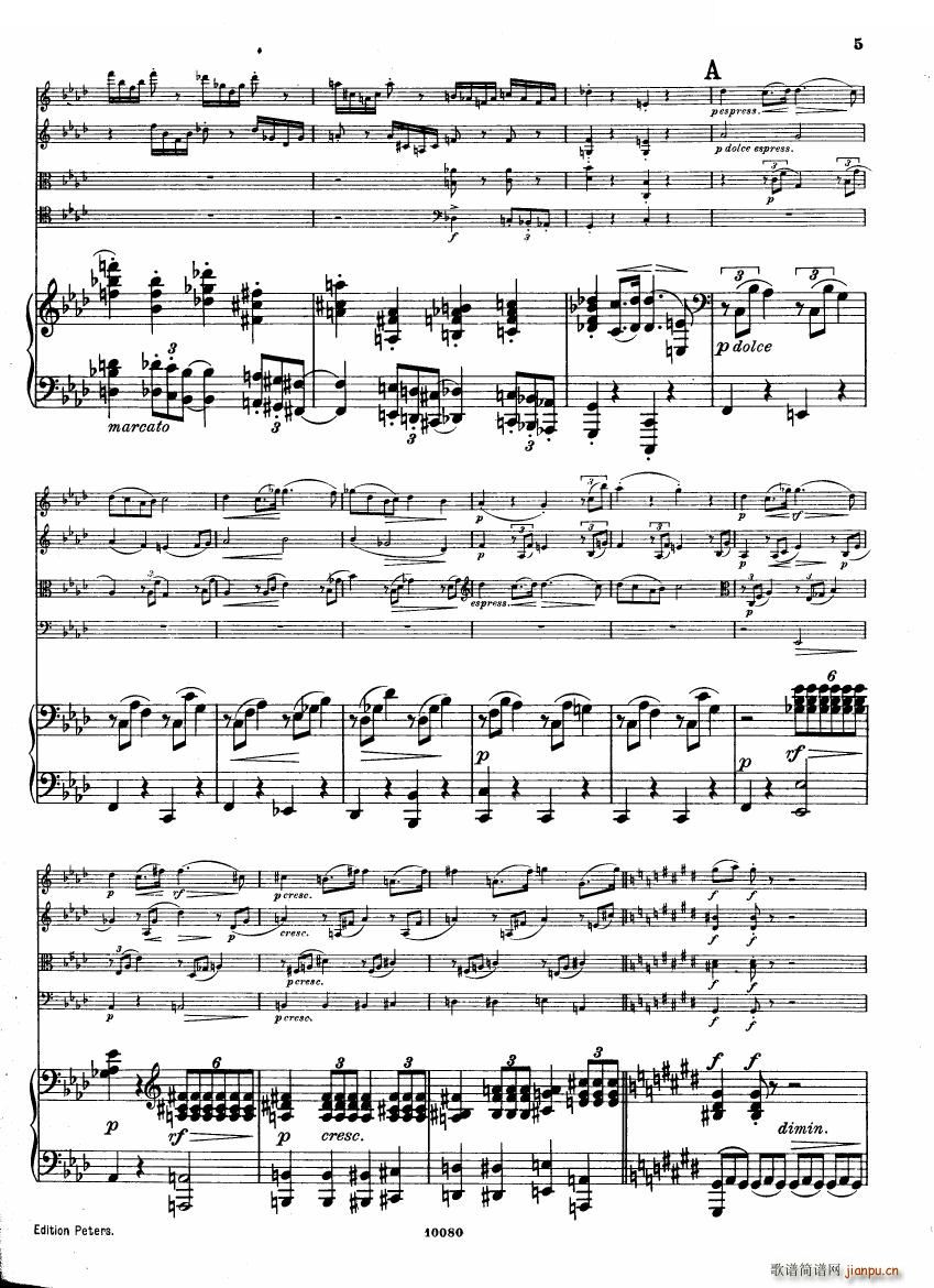 Brahms op 34 Piano Quintet f-minor score（一）4