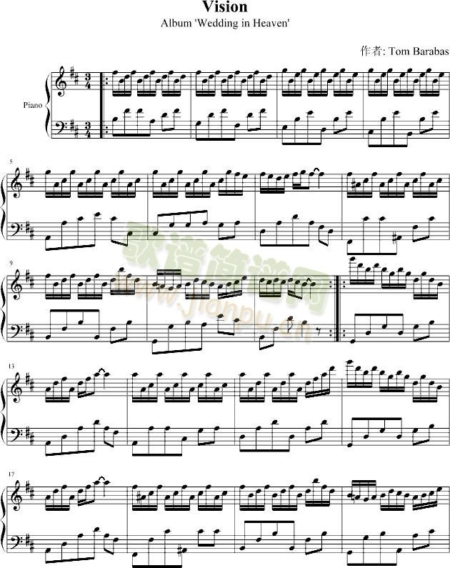 Version（幻影）-钢琴谱(钢琴曲)-汤姆帕瑞斯 Tom Barabas1
