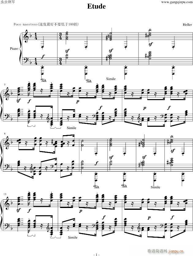 Etude in D minor_Heller1