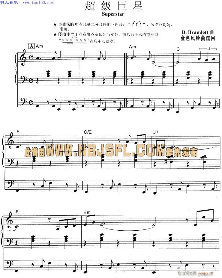 超级巨 电子琴谱_B.Bramlett1