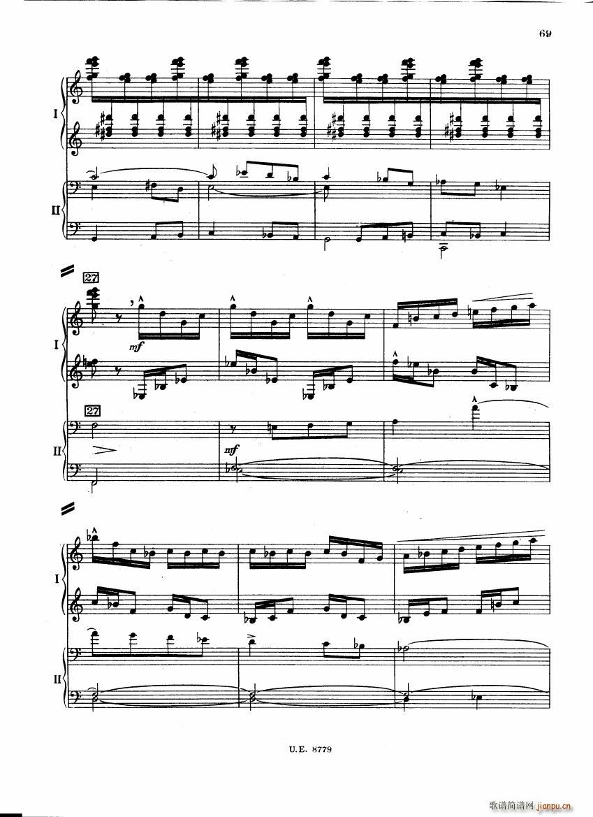 Bartok SZ 83 Piano Concerto 1 2p reduct 二26