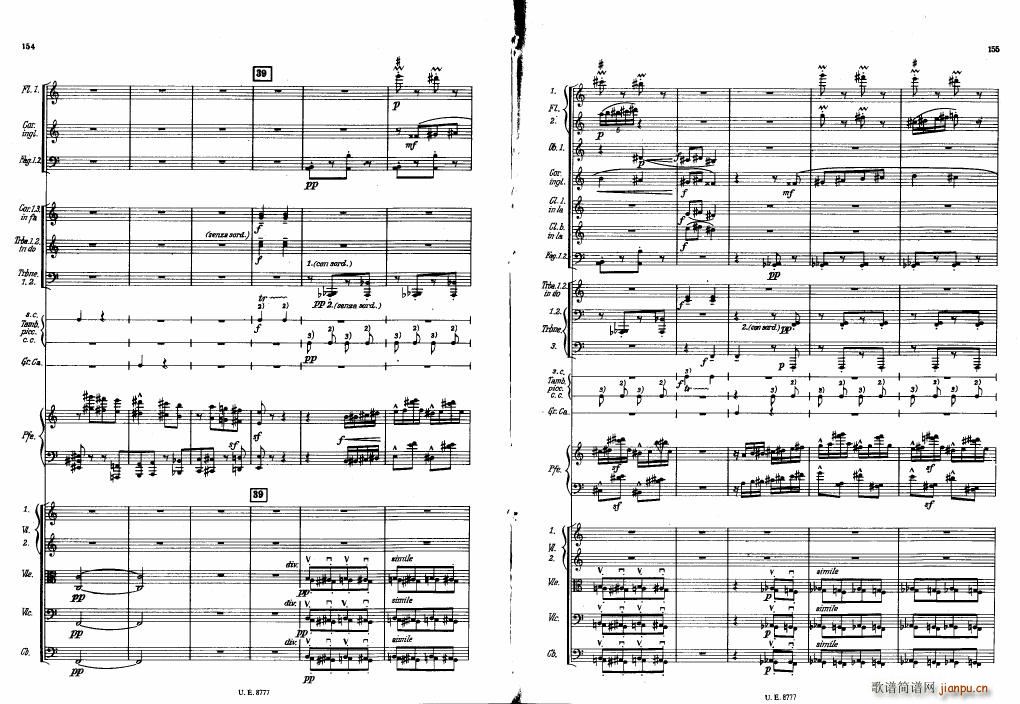 Bartok SZ 83 Piano Concerto No1 Full Score 二29