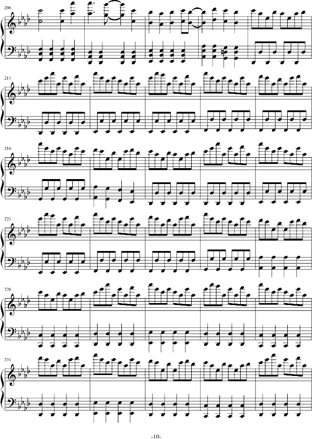 初音ミクの消失-初音未来的消失-钢琴谱(钢琴曲)-初音未来10