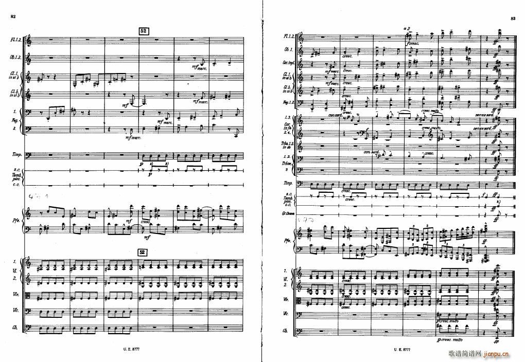 Bartok SZ 83 Piano Concerto No1 Full Score 二1