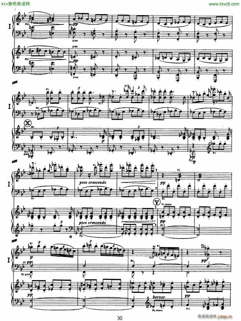 Bruckner Symphony No 4 4 hands arr 二9