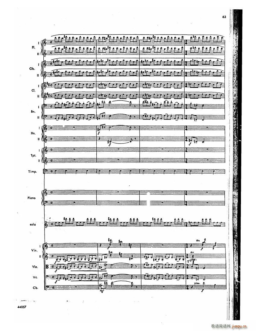Barber op 14 Violin Concerto Score 二22