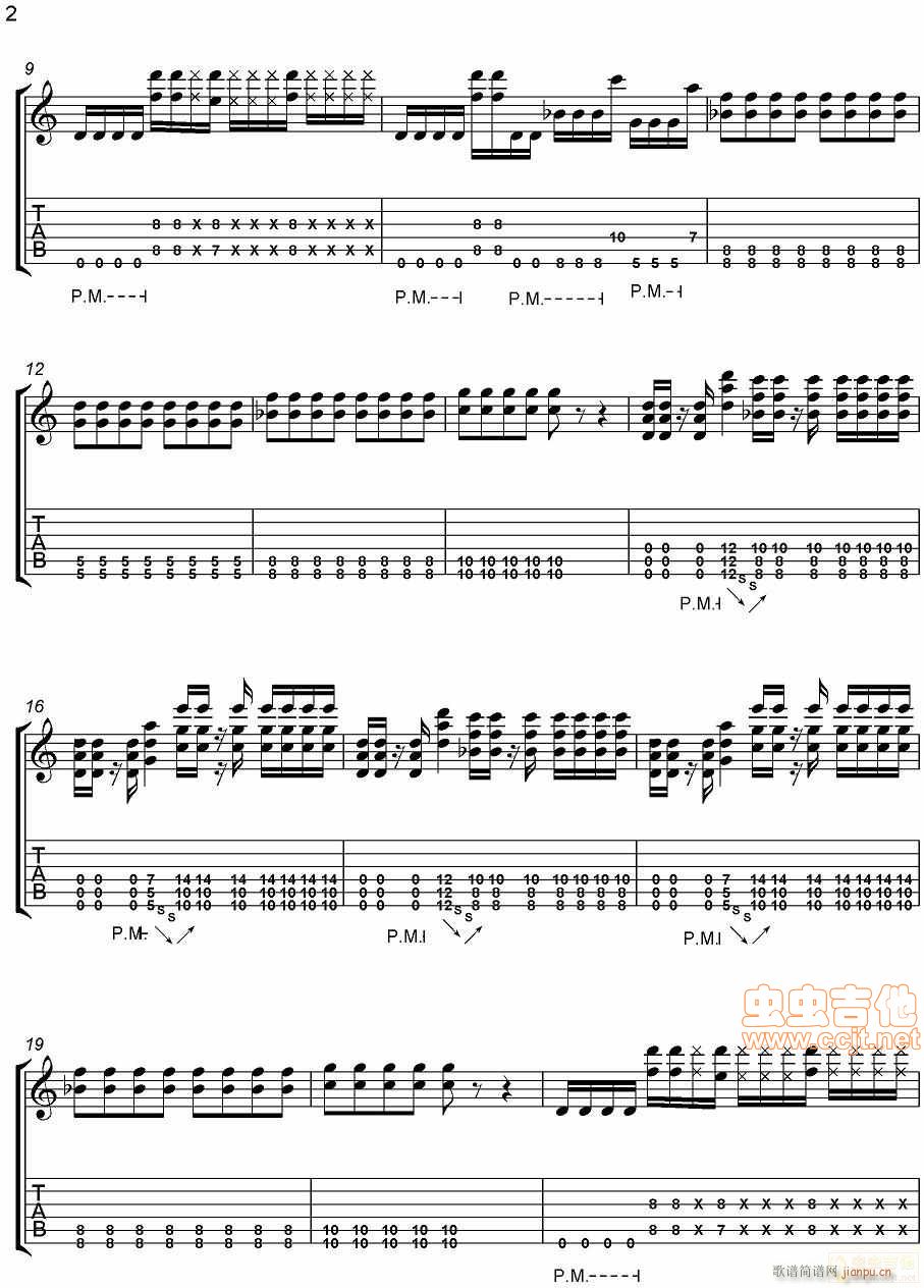 说传记谱-分享-Nickelback-believe it or not-节奏吉他谱_nickelback2