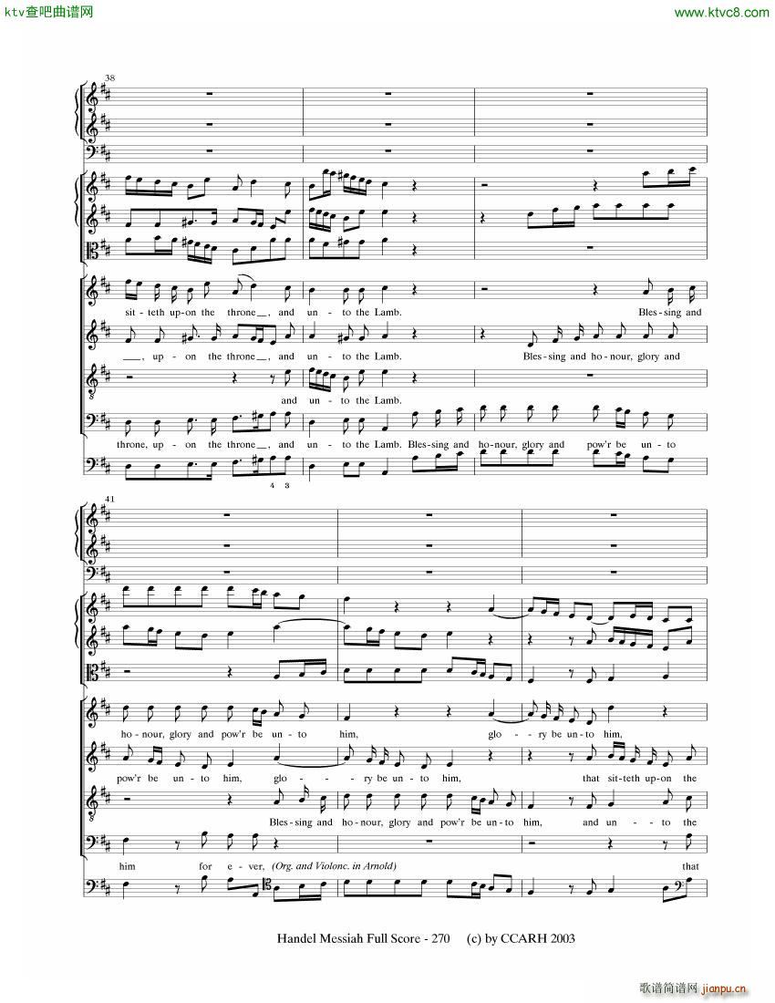 G F Handel Messiah Open Score 七29