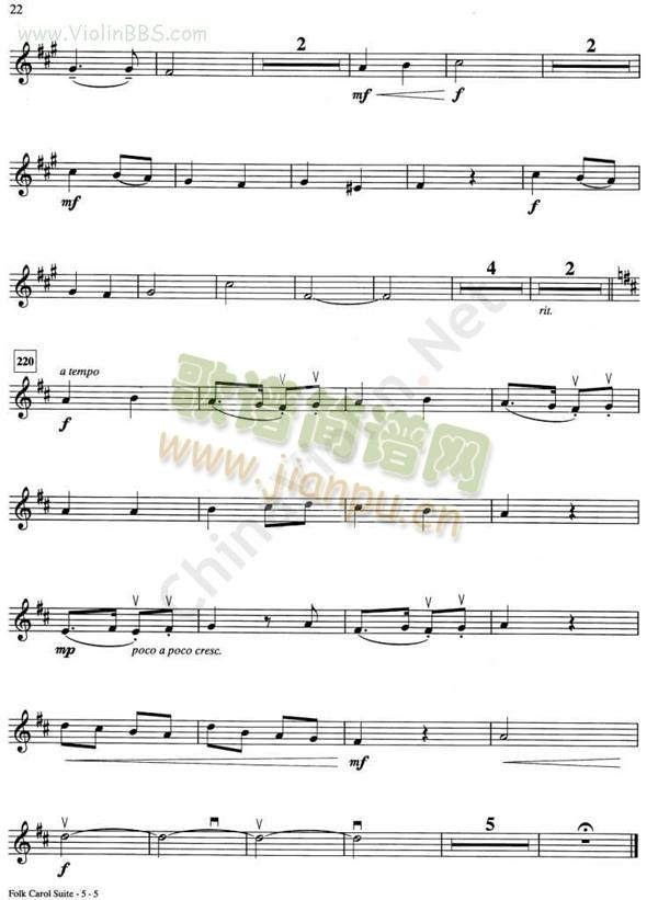 IV.O Du Frohliche/Echo Carol 小提琴2
