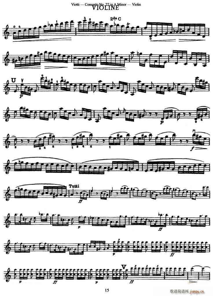 维奥蒂VIOTTI《Concerto No.22 in A Minor》（II.)小提琴）7