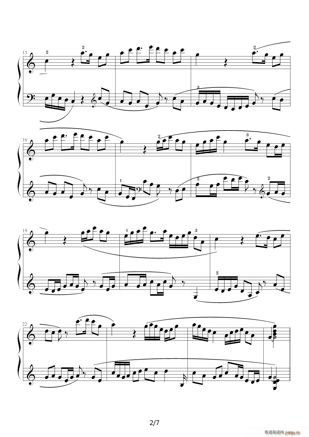中央音乐学院钢琴（业余）考级教程六级（48、牧童短笛） C调2