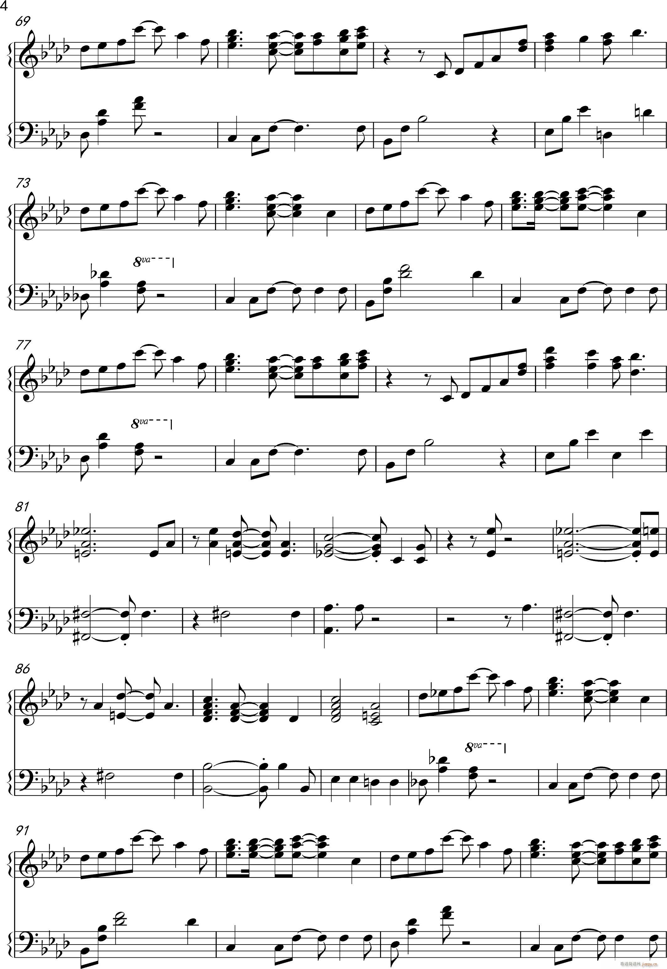】搬运 修改】白色相簿 White Album 完整钢琴版_森川由绮4