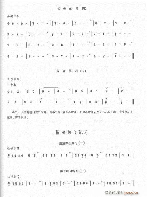 笛子入门教材  增订本目录1-2020