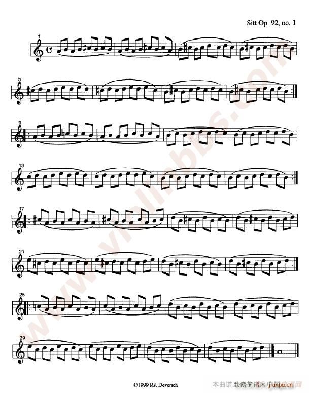 训练左手手指的颗粒性练习曲6